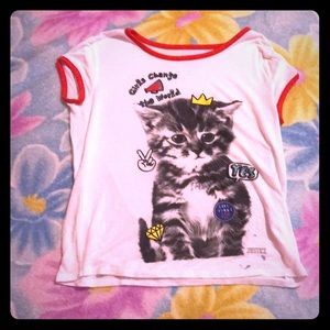 A cat graphic summer style shirt